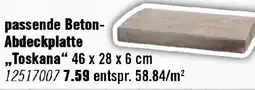 Hornbach passende Beton Abdeckplatte ,,Toskana" Angebot
