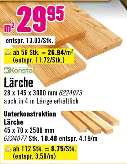 Hornbach Konsta Lärche Angebot