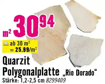 Quarzit Polygonalplatte „Rio Dorado“