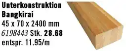 Hornbach Unterkonstruktion Bangkirai Angebot