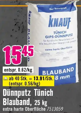 KNAUF Dünnputz Tünich Blauband