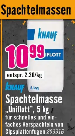 Hornbach KNAUF Spachtelmasse „Uniflott“ Angebot