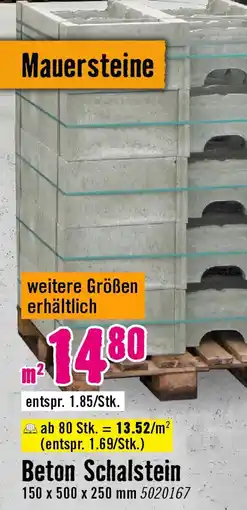 Hornbach Beton Schalstein Angebot