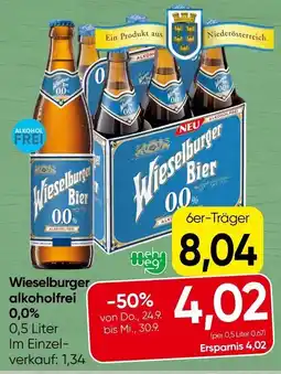 Spar Wieselburger Bier alkoholfrei Angebot
