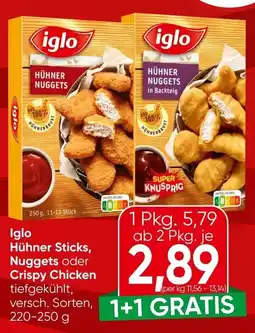 Spar Iglo Hühner Sticks, Nuggets oder Crispy Chicken Angebot
