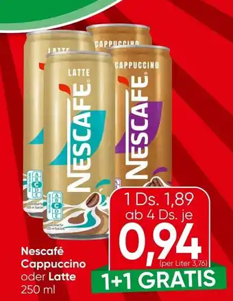 Nescafé Cappuccino oder Latte