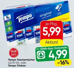 Spar Tempo Taschentücher Angebot