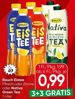Spar Rauch Eistee Pfirsich oder Zitrone oder Nativa Green Tea Angebot