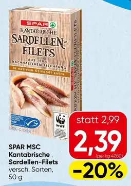 Spar SPAR MSC Kantabrische Sardellen-Filets Angebot