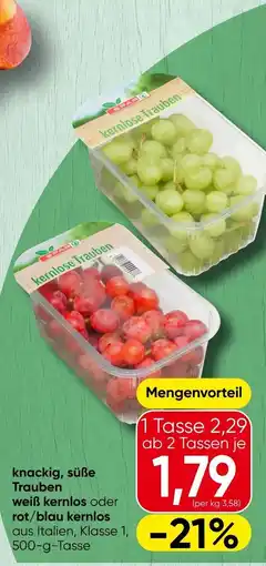 Spar kernlose Trauben Angebot