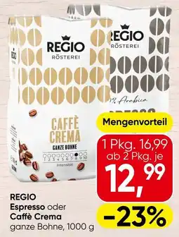 Spar REGIO Caffè Crema ganze Bohne Angebot
