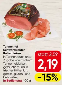 Spar Tannenhof Schwarzwälder Rohschinken Angebot