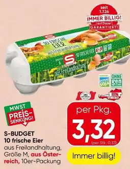Spar S-Budget 10 frische Eier Angebot