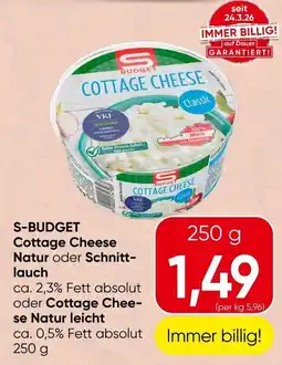 Spar S-Budget Cottage Cheese Angebot