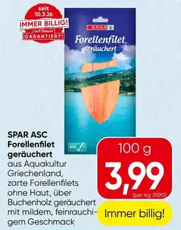 Spar SPAR ASC Forellenfilet geräuchert Angebot