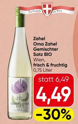 Spar Zahel Oma Zahel Gemischter Satz BIO Angebot