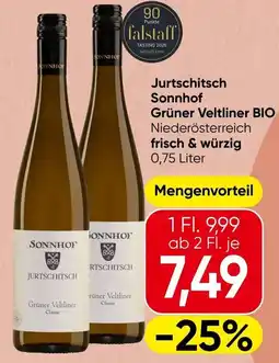 Spar Jurtschitsch Sonnhof Grüner Veltliner BIO Angebot