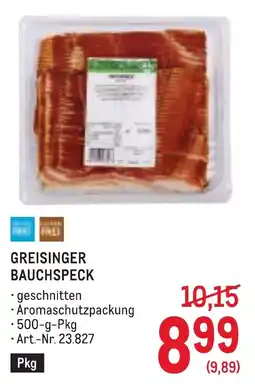 Metro Greisinger Bauchspeck Angebot