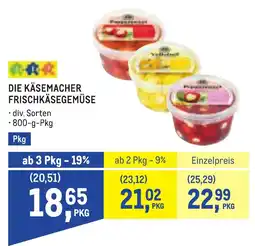 Metro Die Käsemacher Frischkäsegemüse Angebot