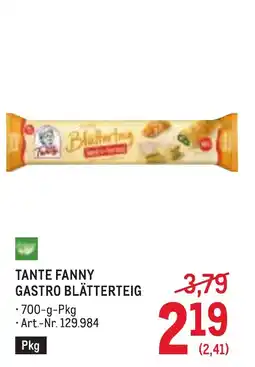 Metro Tante Fanny Gastro Blätterteig Angebot