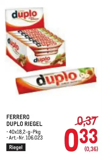Ferrero Duplo Riegel