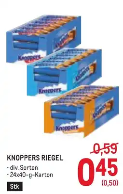 Metro Knoppers Riegel Angebot
