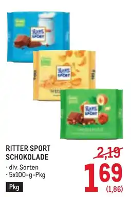 Metro Ritter Sport Schokolade Angebot