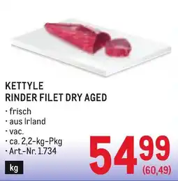 Metro Kettyle Rinder Filet Dry Aged Angebot