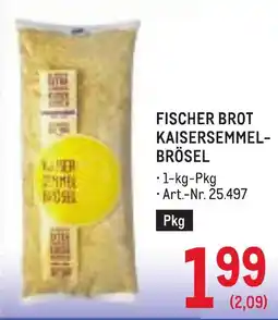 Metro Fischer Brot Kaisersemmelbrösel Angebot