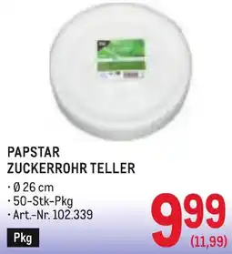 Metro Papstar Zuckerrohr Teller Angebot