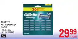Metro Gillette Rasierklingen Mach3 Angebot