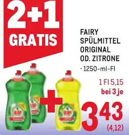 Metro Fairy Spülmittel Original od. Zitrone Angebot