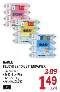 Metro Hakle Feuchtes Toilettenpapier Angebot