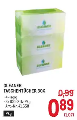 Metro Gleaner Taschentücher Box Angebot