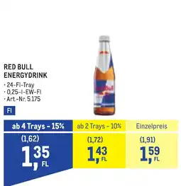 Metro Red Bull Energydrink Angebot