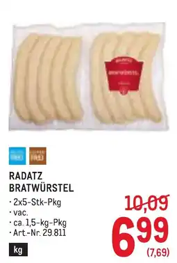 Metro Radatz Bratwürstel Angebot