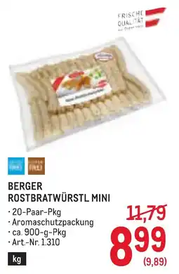 Metro Berger Rostbratwürstl Mini Angebot