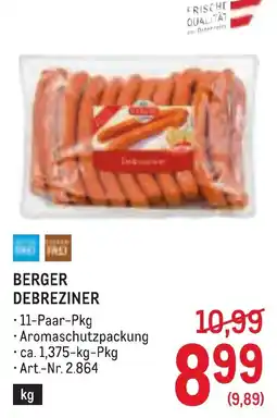 Metro Berger Debreziner Angebot