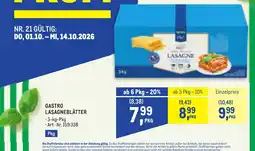 Metro Gastro Lasagneblätter Angebot