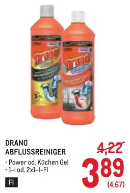 Metro Drano Abflussreiniger Angebot