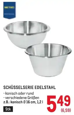 Metro Schüsselserie Edelstahl Angebot