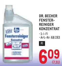 Metro Dr. Becher Fensterreiniger Konzentrat Angebot