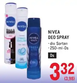 Metro NIVEA DEO SPRAY Angebot
