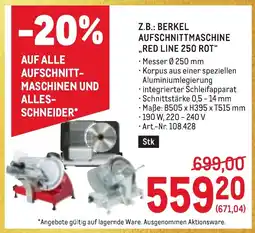 Metro Berkel Aufschnittmaschine "Red Line 250 Rot" Angebot
