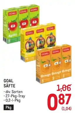 Metro GOAL SÄFTE Angebot
