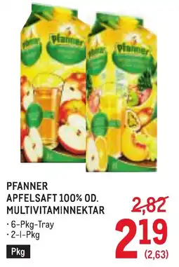 Metro Pfanner Apfelsaft 100% OD. Multivitaminnektar Angebot