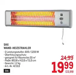 Metro SHX Wand-Heizstrahler Angebot