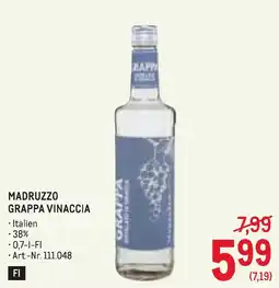 Metro Madruzzo Grappa Vinaccia Angebot