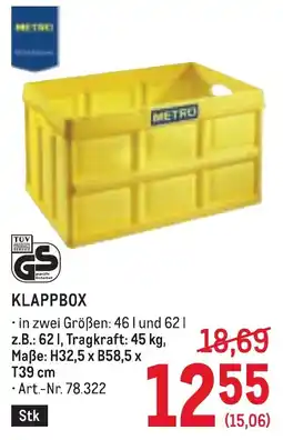 Metro KLAPPBOX METRO Angebot