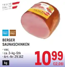 Metro Berger Saunaschinken Angebot
